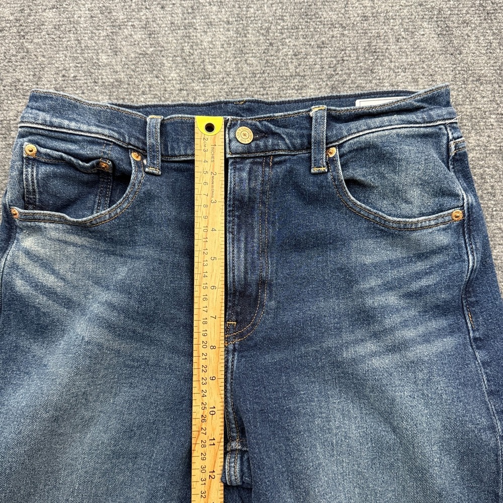 GAP Stride Wide Leg Jeans Womens 10R High Rise Dark Wash Stretch Denim Lillie - Picture 13 of 16